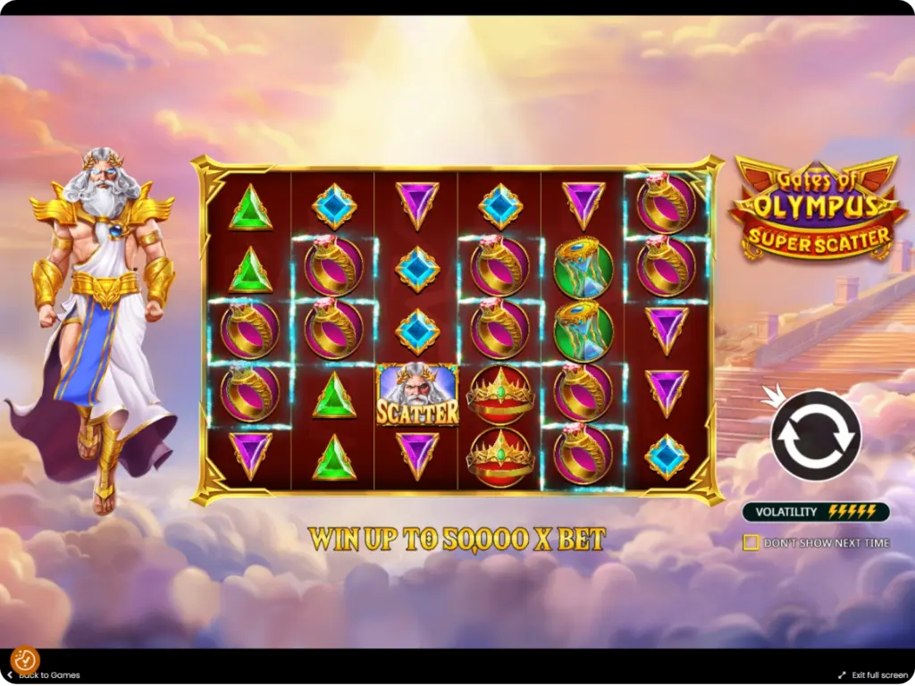 Super scatter Gates of Olympus demo